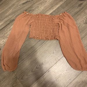 Cotton:On cropped flowy sleeve shirt